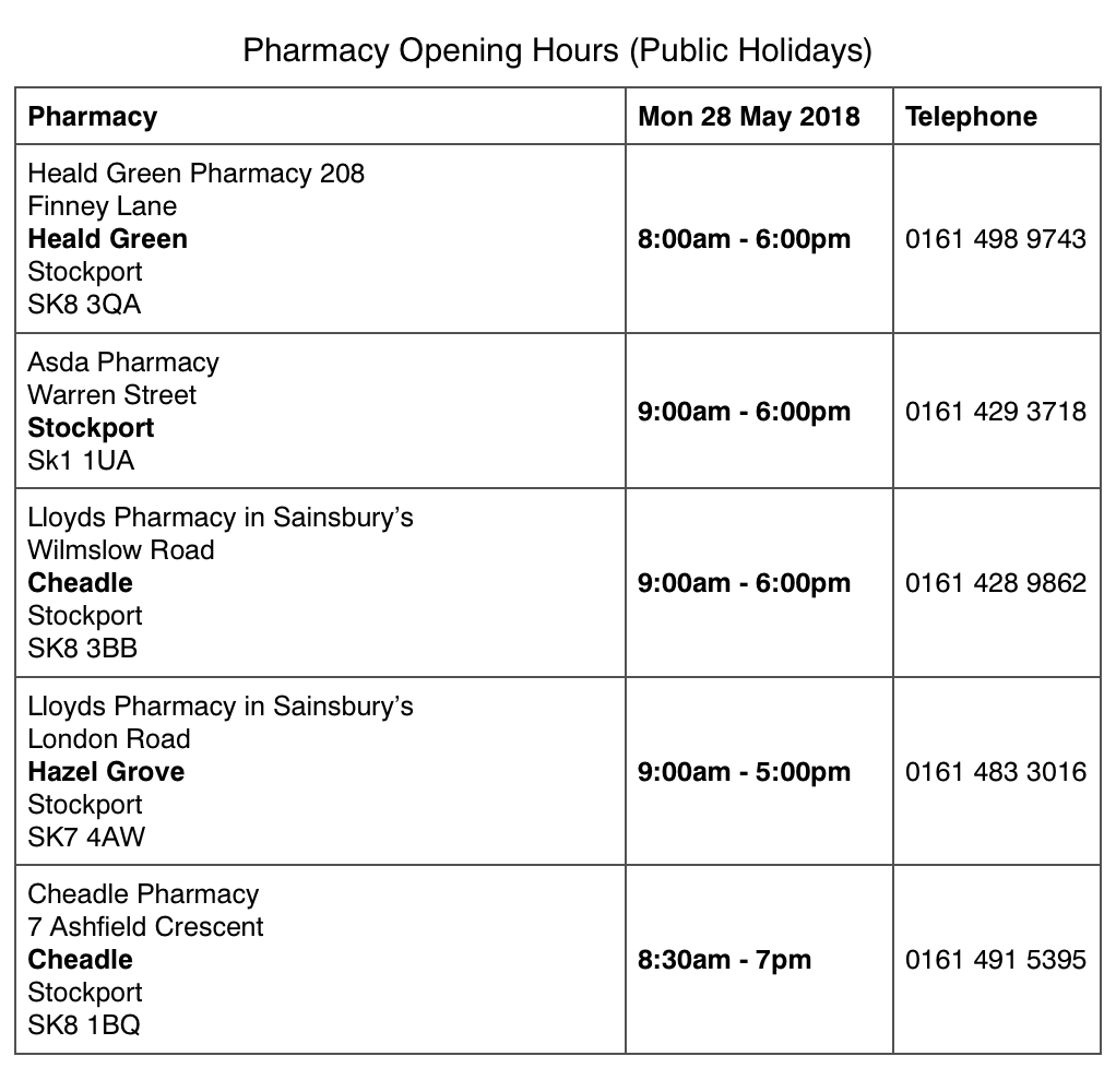 Pharmacy Hours